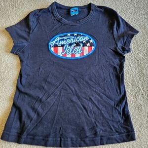 Y2K | American Idol | Baby Doll T-Shirt | Vintage | XL | Juniors | Navy Blue
